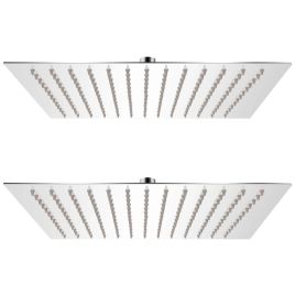 Rain Shower Head 2 pcs Stainless Steel 25x25 cm