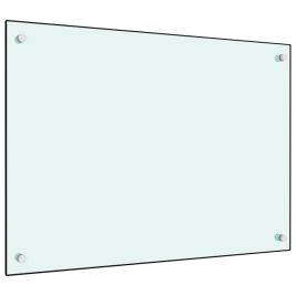 Kitchen Backsplash White 70x50 cm Tempered Glass