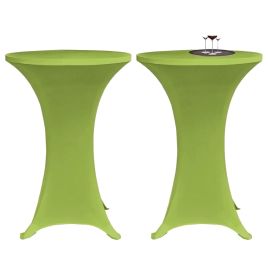 Stretch Table Cover 2 Pcs 80cm Green
