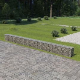 Gabion Wall with Covers Galvanised Steel 600x30x50 cm