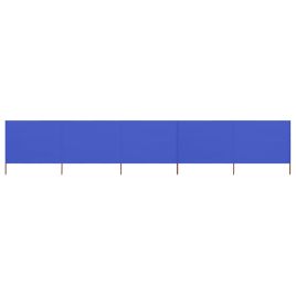 5-panel Wind Screen Fabric 600x120 cm Azure Blue