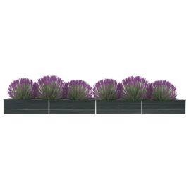 Garden Raised Bed Galvanised Steel 600x80x45 cm Anthracite