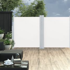 Patio Retractable Double Side Awning 170x600 cm Cream