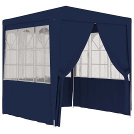 Professional Party Tent with Side Walls 2x2 m Blue 90 g/m2