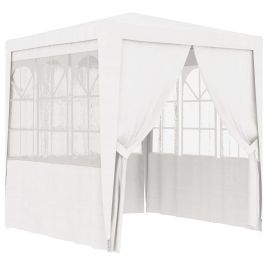 Professional Party Tent with Side Walls 2.5x2.5 m White 90 g/m2