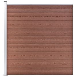 Garden Fence WPC 175x186 cm Brown