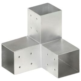 Post Connectors 4 pcs Y Shape Galvanised Metal 81x81 mm