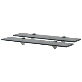 Floating Shelves 2 pcs Glass 60x10 cm 8 mm