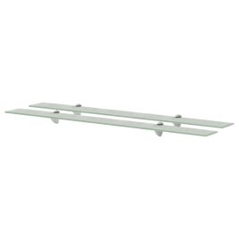 Floating Shelves 2 pcs Glass 100x20 cm 8 mm