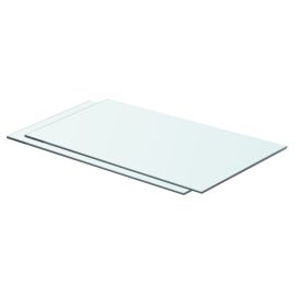 Shelves 2 pcs Panel Glass Clear 60x30 cm