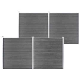 Garden Fence WPC 699x186 cm Grey