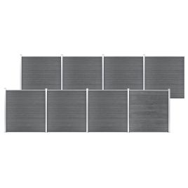Garden Fence WPC 1391x186 cm Grey