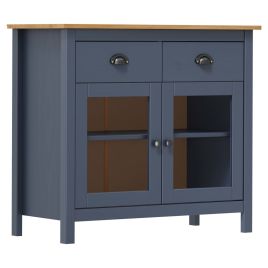 Sideboard Hill Grey 90x40x80 cm Solid Pine Wood