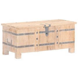Chest 90x40x40cm Solid Acacia Wood Natural - Guoxi