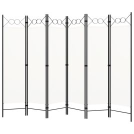 6-Panel Room Divider White 240x180 cm