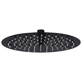 Rain Shower Head Stainless Steel 25cm Round Black