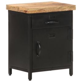 Bedside Cabinet 40x30x52cm Rough Mango Wood