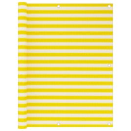 Balcony Screen Yellow and White 120x600 cm HDPE