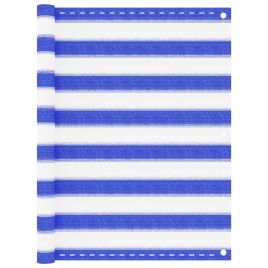 Balcony Screen Blue and White 90x400 cm HDPE