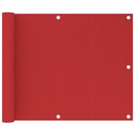Balcony Screen Red 75x500 cm HDPE