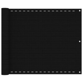 Balcony Screen Black 75x400 cm HDPE