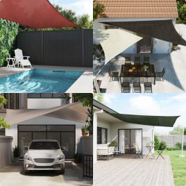 Sunshade Sail 160 g/m2 Rectangular Yellow 5x8 m HDPE