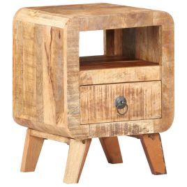 Bedside Cabinet 30x30x41cm Rough Mango Wood