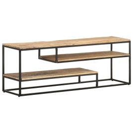 TV Cabinet 130x30x45 cm Rough Mango Wood