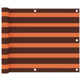 Balcony Screen Orange and Brown 75x600 cm Oxford Fabric