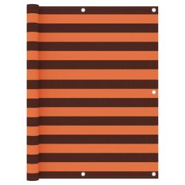 Balcony Screen Orange and Brown 120x400 cm Oxford Fabric