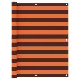 Balcony Screen Orange and Brown 120x500 cm Oxford Fabric