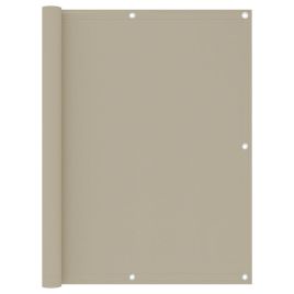Balcony Screen Beige 120x600 cm Oxford Fabric