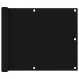 Balcony Screen Black 75x500 cm Oxford Fabric