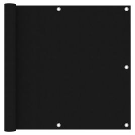 Balcony Screen Black 90x400 cm Oxford Fabric