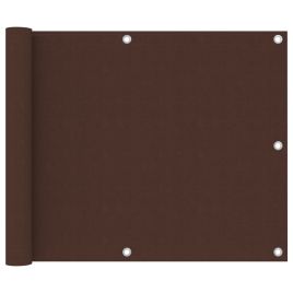 Balcony Screen Brown 75x600 cm Oxford Fabric