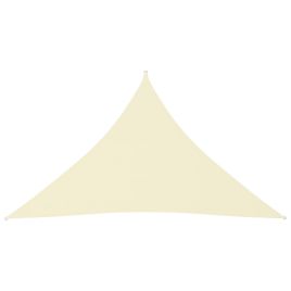 Sunshade Sail Oxford Fabric Triangular 3.5x3.5x4.9 m Cream