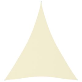 Sunshade Sail Oxford Fabric Triangular 5x6x6 m Cream