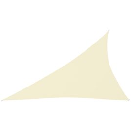 Sunshade Sail Oxford Fabric Triangular 4x5x6.4 m Cream