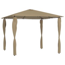 Gazebo with Post Covers 3x3x2.6 m Taupe 160 g/m2