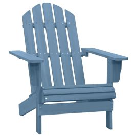 Garden Adirondack Chair Solid Fir Wood Blue