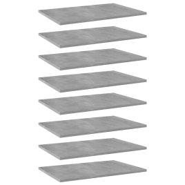 Bookshelf Boards 8 pcs Concrete Grey 60x40x1.5 cm Engineered Wood