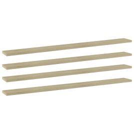 Bookshelf Boards 4 pcs Sonoma Oak 100x10x1.5 cm Engineered Wood