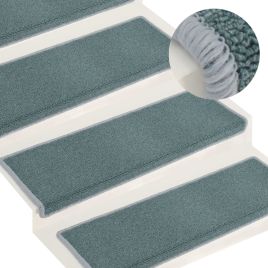Carpet Stair Treads 15 Pcs 65x21x4cm Blue