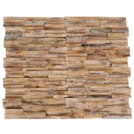 3D Wall Cladding Panels 10 pcs 1.01 m2 Solid Teak Wood