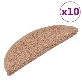 Stair Mats 10 pcs 56x20 cm Beige