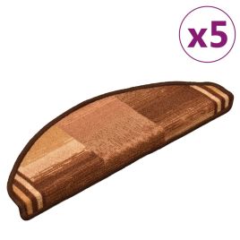 Stair Mats Self-adhesive 5 pcs 65x25 cm Brown