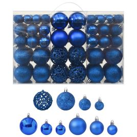 Briet 100 Piece Christmas Ball Set Blue