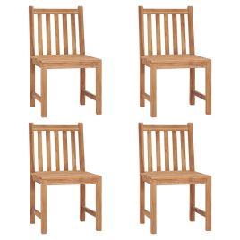Garden Chairs 4 pcs Solid Teak Wood