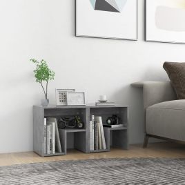 Bed Cabinets 2 pcs Concrete Grey 40x30x40cm Engineered Wood