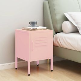 Nightstand Pink 35x35x51cm Steel - Xilin